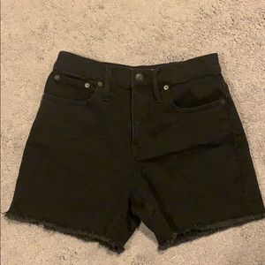Brand New High Rise Black Madewell Shorts size 25